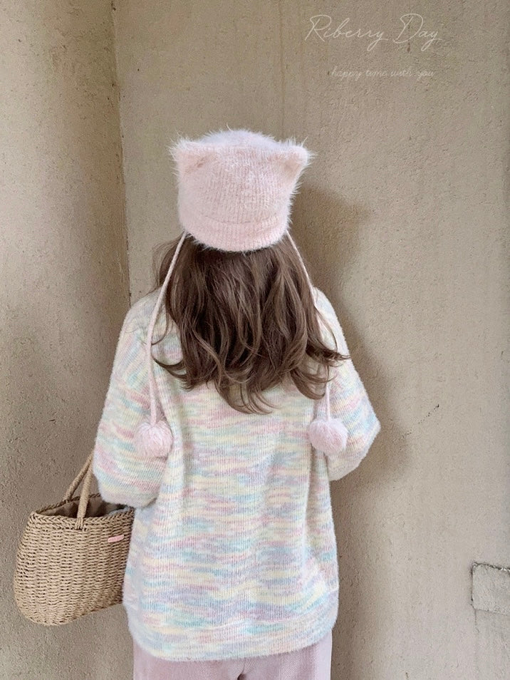 Get trendy with Pastel Rainbow Soft Pastel Knitting Oversized Sweater - Sweater available at Peiliee Shop. Grab yours for $19.90 today!