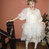 Get trendy with [August Unicorn] Angel Shell Princess transparent outer dress - Dresses available at Peiliee Shop. Grab yours for $105 today!