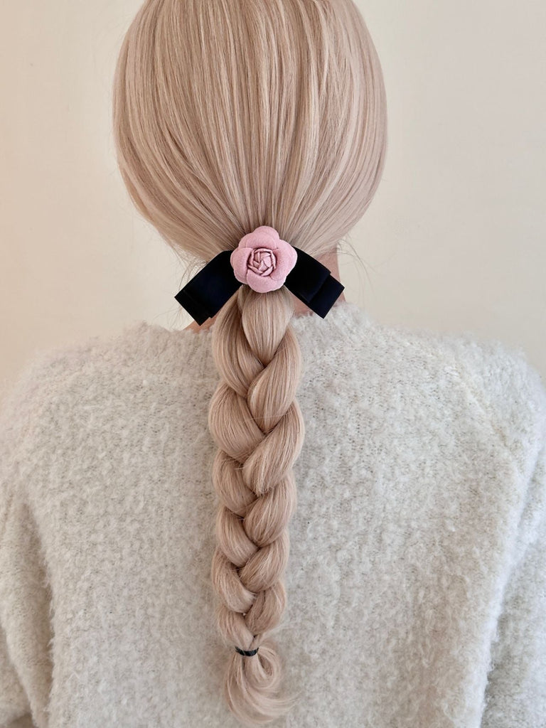 Pastel Pink Camelia Dream ribbon hairpin - Premium  from Basic - Just $2.60! Shop now at Peiliee Shop