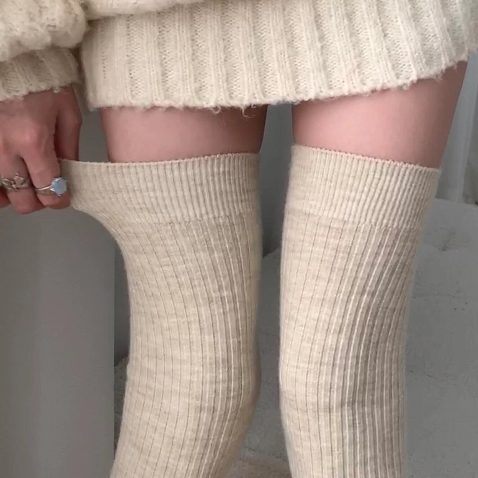 Get trendy with Autumn Milk Tea Over Knee Socks Leg Warmer - Socks available at Peiliee Shop. Grab yours for $8.90 today!