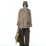 34Ounce Urban City Walk Faux Fur Wool Blend Coat