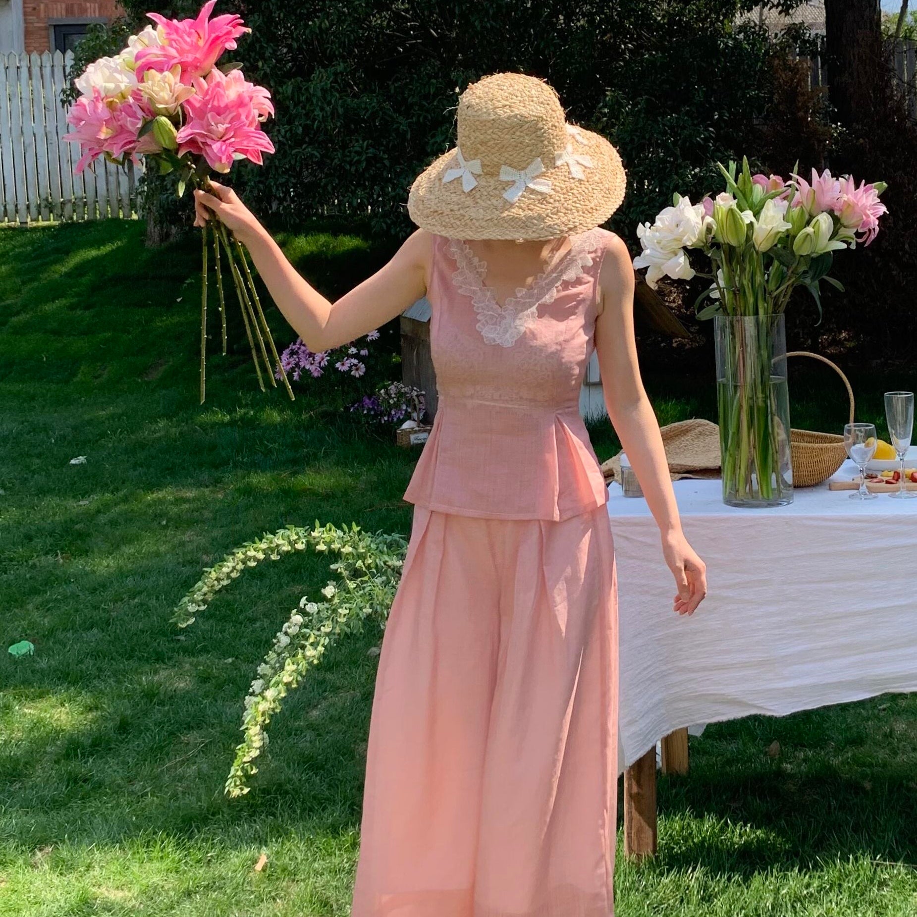 [Tailor Made] Midnight Rose Handmade Cotton Dress