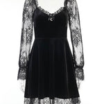 Get trendy with My Gothic Soul Lace Mini Dress -  available at Peiliee Shop. Grab yours for $25 today!