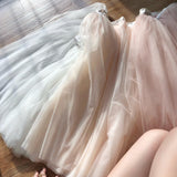SheepKiss Swan Lake Maxi Tulle Silk Skirt
