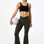 Get trendy with [Rexing x Peiliee Sport] Crossover High Waisted Flare Leggings with Pocket Yoga Pants -  available at Peiliee Shop. Grab yours for $56 today!