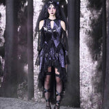 Get trendy with [Blood Supply]Lunar Deity French Off-Shoulder Halloween Top - Clothing available at Peiliee Shop. Grab yours for $50 today!