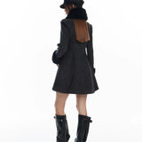 34Ounce Heiress Charm Wool Coat with Faux Fur Scarf