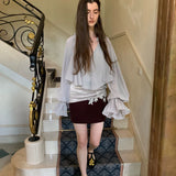 [Pre-order 15% At Checkout] SPOII UNOSA Clair de Romance Ruffle Sleeve Blouse