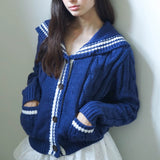 MineBeThyVers Island Sailor Girl Knit Cardigan Sweater