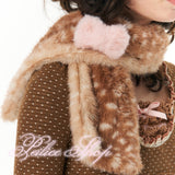Peiliee Ribbon Deer Short Scarf