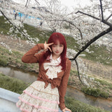 [Evil Tooth] A new era of me - y2k high school girl style JK 2 in 1 Shirt Sweater