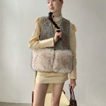 Get trendy with [SPOII UNOSA] Vintage Charm Faux Fur Autumn Vest - Coat available at Peiliee Shop. Grab yours for $66 today!