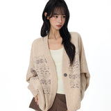 Reabobo Fair Isle Wool Blend Knit Cardigan