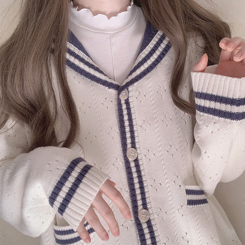 Get trendy with Sailor Girl’s Autumn Knitting Wear Sweater Cardigan - Sweater available at Peiliee Shop. Grab yours for $25.50 today!