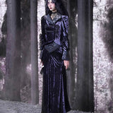 Get trendy with [Blood Supply]Lunar Velvet Vintage Halloween Top - Clothing available at Peiliee Shop. Grab yours for $54 today!