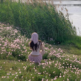 MineBeThyVers Let’s Get Married Soft Pink Top and Floral Mini Skirt Set