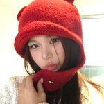 Get trendy with Christmas bear beanie with heart clip -  available at Peiliee Shop. Grab yours for $9.80 today!