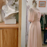 Get trendy with [Customized] Soft Rose - Sound Of Music Movie Inspired Midi Dress - Dress available at Peiliee Shop. Grab yours for $118 today!