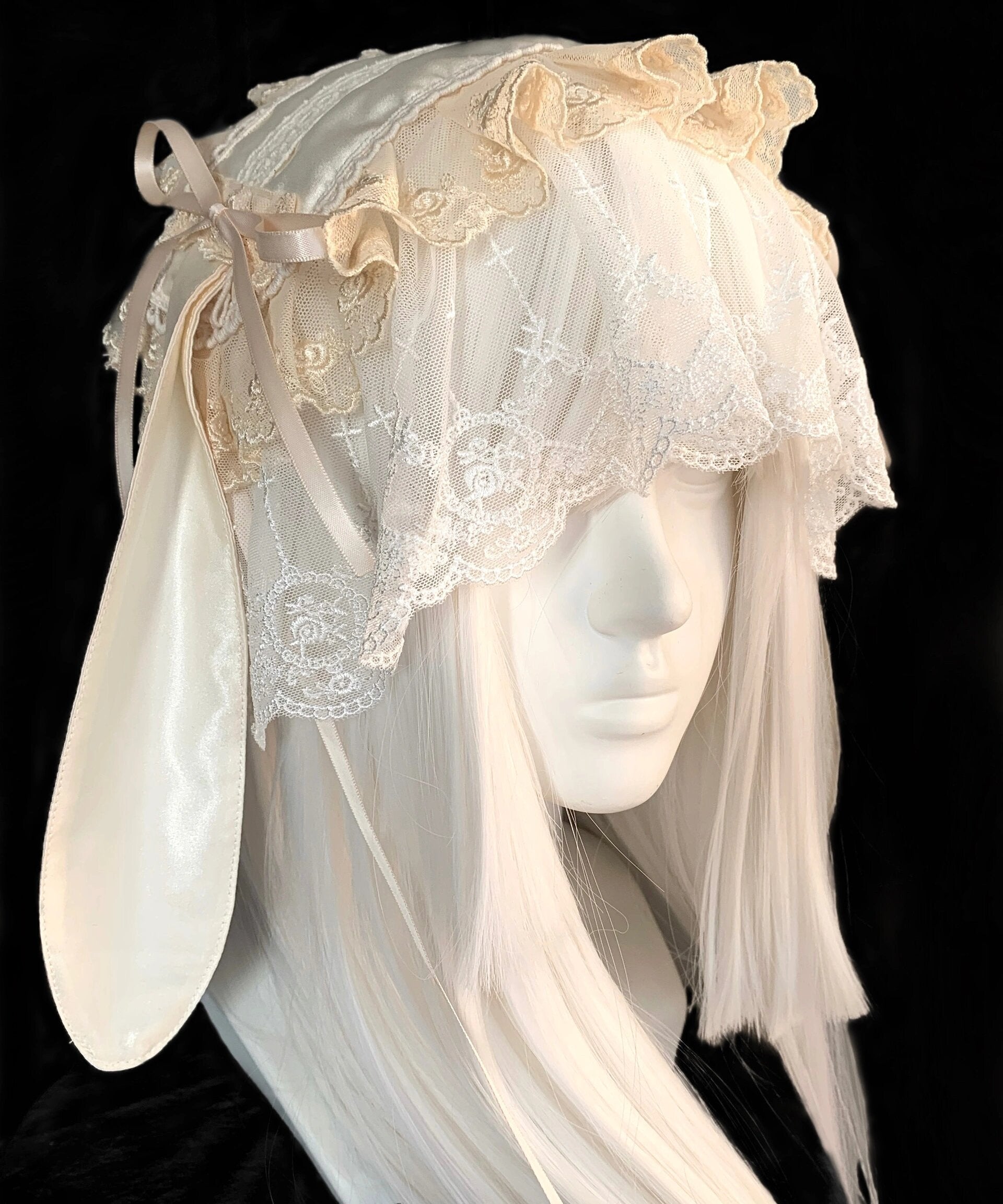 Get trendy with Beige Version Handmade Bunny Hat Headband -  available at Peiliee Shop. Grab yours for $21.90 today!