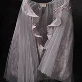 Blood Supply Open-front Lace Mesh Hem For Moonlight Spirit Underbreast Corset and Floral Elf Corset