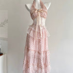 Peachy Summer Tank Top and Maxi Skirt Set - Peiliee Shop
