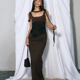 34ounce Desert Rose Starchy Fitted Bodycon Midi Dress