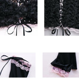 Evil Tooth Rosé Hime Gal off-shoulder shawl and Gloves Set