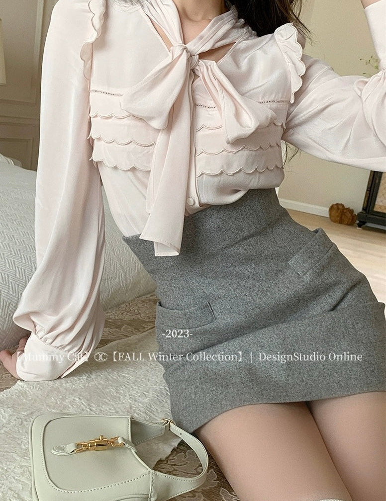 Get trendy with [Mummy Cat] Serenity Bloom High Waist Skirt - Skirt available at Peiliee Shop. Grab yours for $39 today!