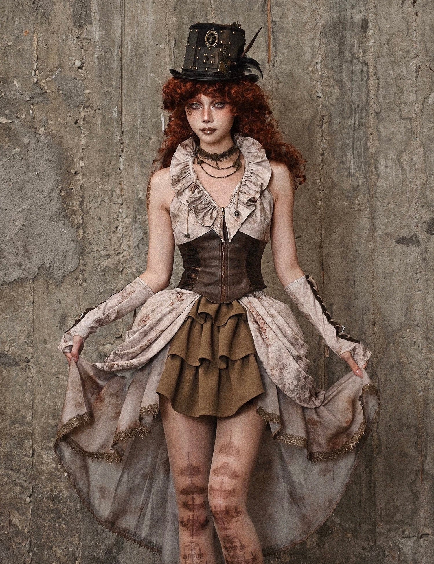 Get trendy with [Blood Supply] Dragon Era steampunk corset Vest top - Crop Top available at Peiliee Shop. Grab yours for $39 today!