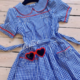 Get trendy with Gingham Babydoll Coquette Lolita Movie Inspired Dress -  available at Peiliee Shop. Grab yours for $35 today!