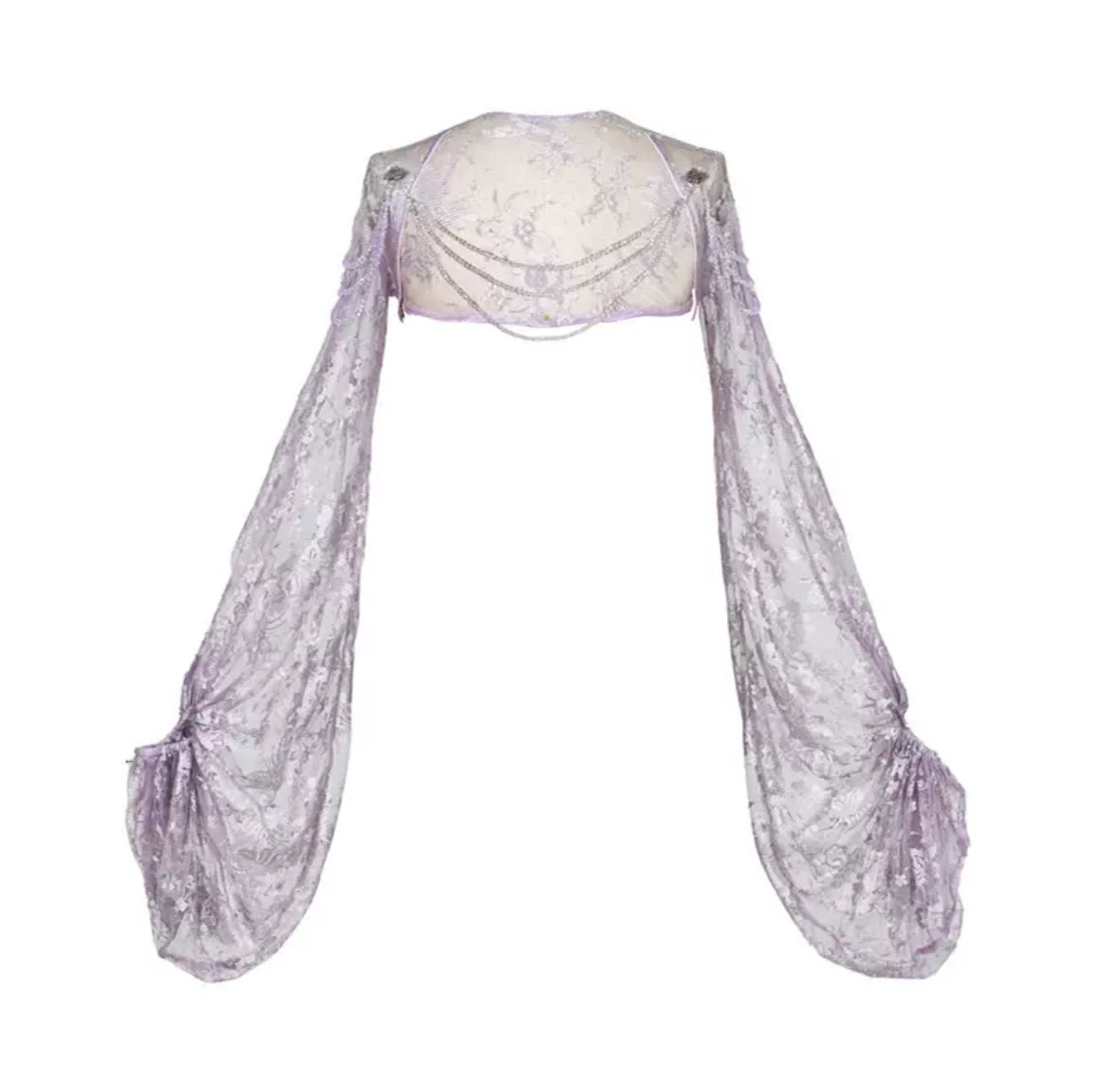 Get trendy with [Blood Supply] Dragon Wisteria Crystal Tassels Cardigan Bolero - Crop Top available at Peiliee Shop. Grab yours for $45 today!