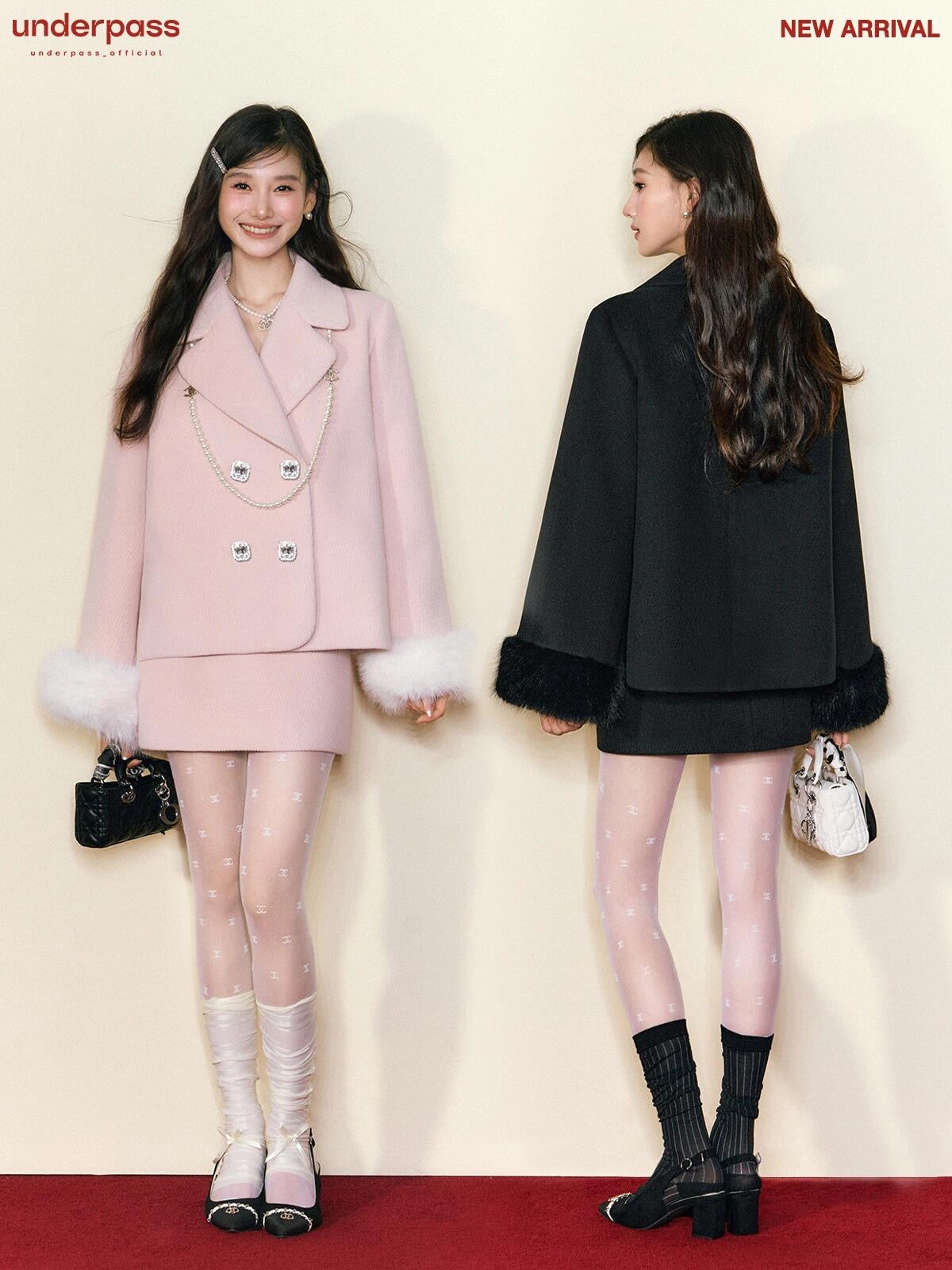 Get trendy with [UNDERPASS] My Darling Heiress Autumn Faux Fur Wool Blended Blazer Set Coat -  available at Peiliee Shop. Grab yours for $48 today!