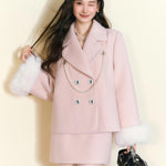 Get trendy with [UNDERPASS] My Darling Heiress Autumn Faux Fur Wool Blended Blazer Set Coat -  available at Peiliee Shop. Grab yours for $48 today!