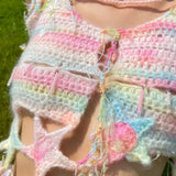 Get trendy with [Customized Handmade] Lil Pink Cake Monster Knitting Top and Skirt set -  available at Peiliee Shop. Grab yours for $59 today!