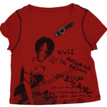 Get trendy with [Evil tooth] Punk Girl Crop Top Shirt - Shirts & Tops available at Peiliee Shop. Grab yours for $32 today!