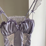 Get trendy with Lavender Dream Satin Lingerie Mini Dress -  available at Peiliee Shop. Grab yours for $17.80 today!