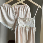 Get trendy with Peach romance satin lingerie pajama set -  available at Peiliee Shop. Grab yours for $18.60 today!