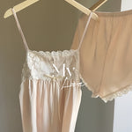 Get trendy with Peach romance satin lingerie pajama set -  available at Peiliee Shop. Grab yours for $18.60 today!