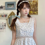 Get trendy with Cottage Fairyland Floral Cotton Dress -  available at Peiliee Shop. Grab yours for $36 today!