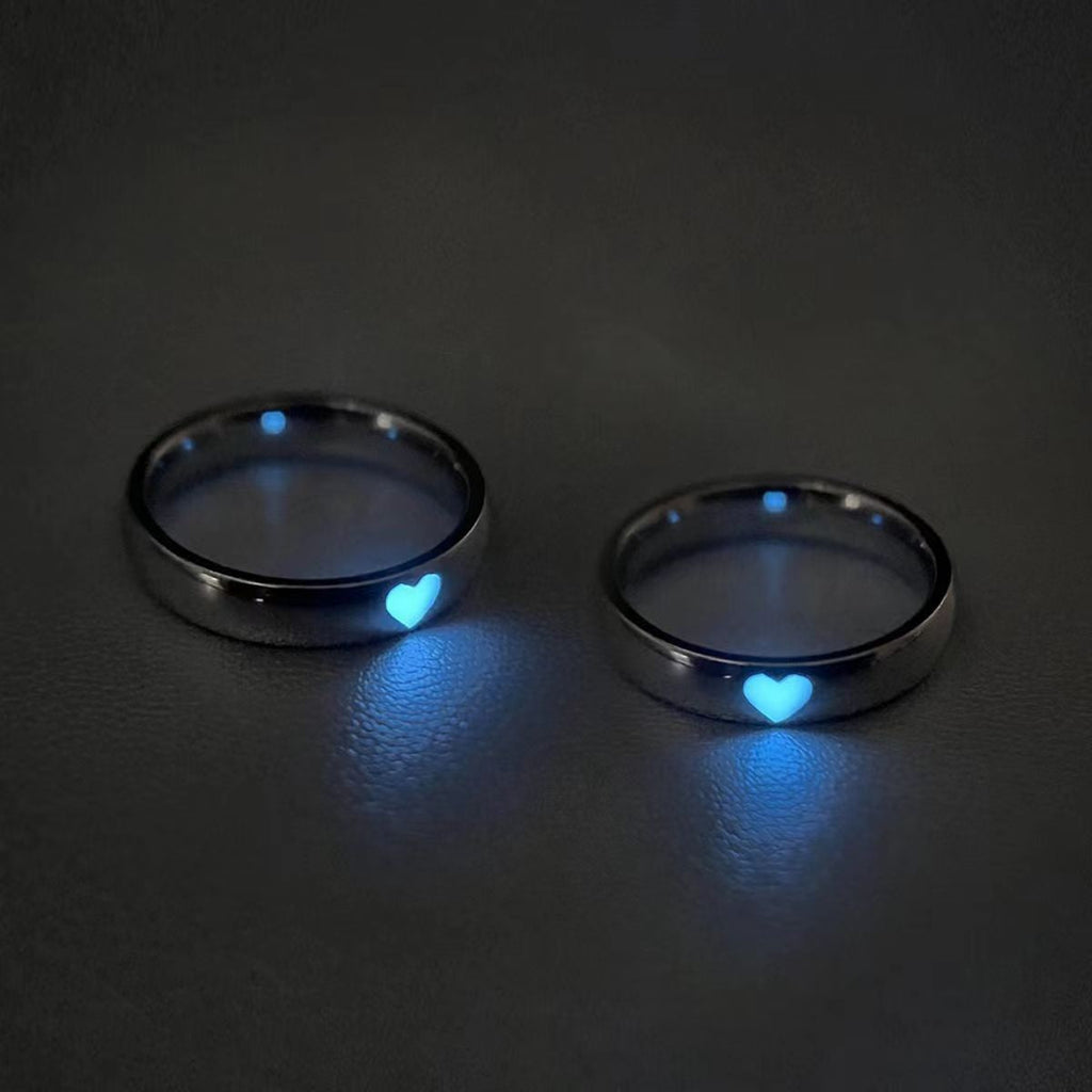 Custom Glow-in-the-Dark Couple Rings - Premium Rings from RAN handmade jewelry - Just $42! Shop now at Peiliee Shop