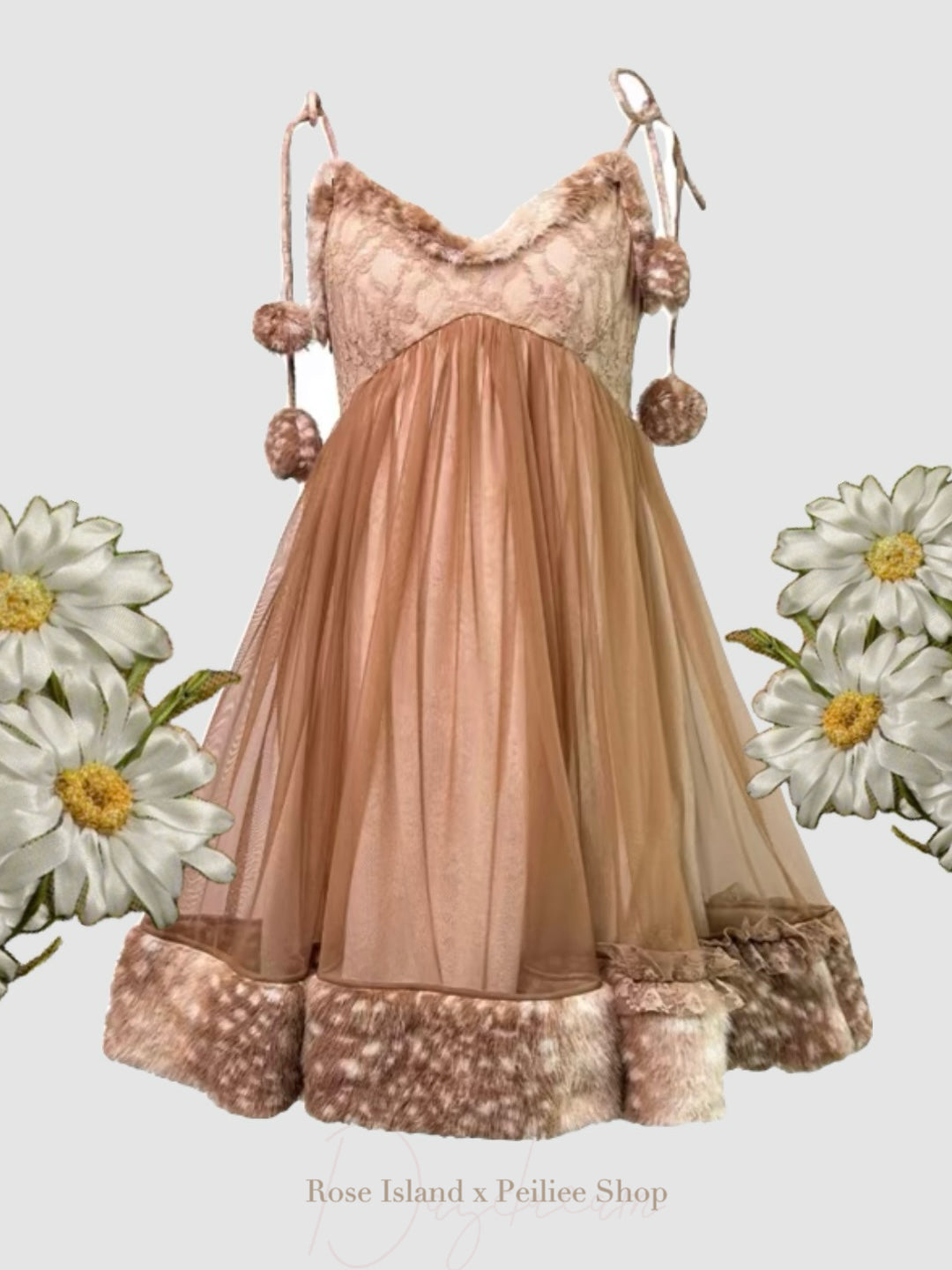 Get trendy with [Rose Island] Fairy Spirit Deer in snow land dress -  available at Peiliee Shop. Grab yours for $64 today!