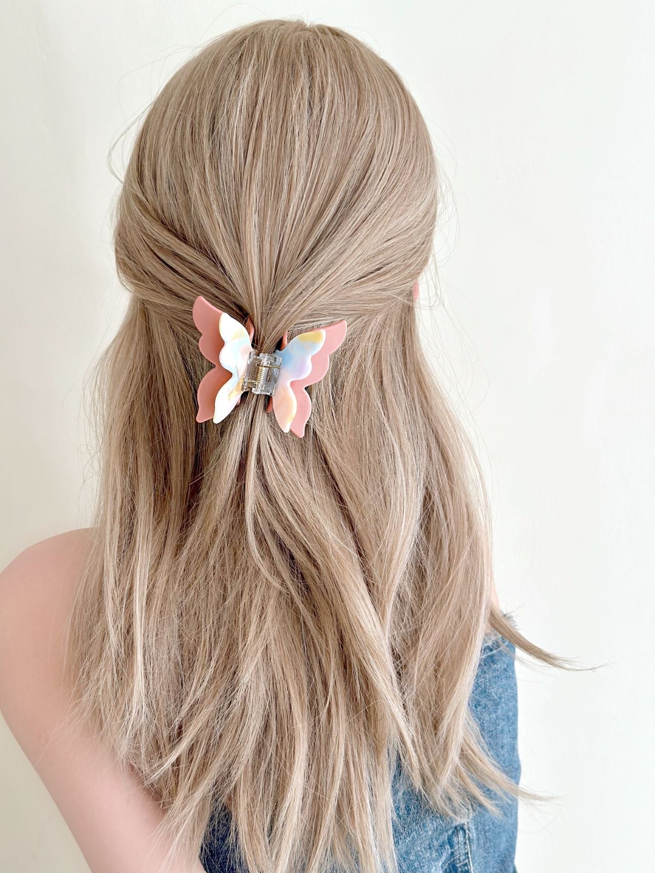 Get trendy with Pastel Rainbow Butterfly actylic hair claw clips -  available at Peiliee Shop. Grab yours for $5.80 today!