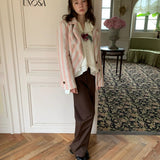 UNOSA Cloudy Palace 70% Cotton 30% Linen Suit Cardigan Blazer Coat