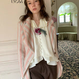 UNOSA Cloudy Palace 70% Cotton 30% Linen Suit Cardigan Blazer Coat