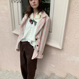 UNOSA Cloudy Palace 70% Cotton 30% Linen Suit Cardigan Blazer Coat