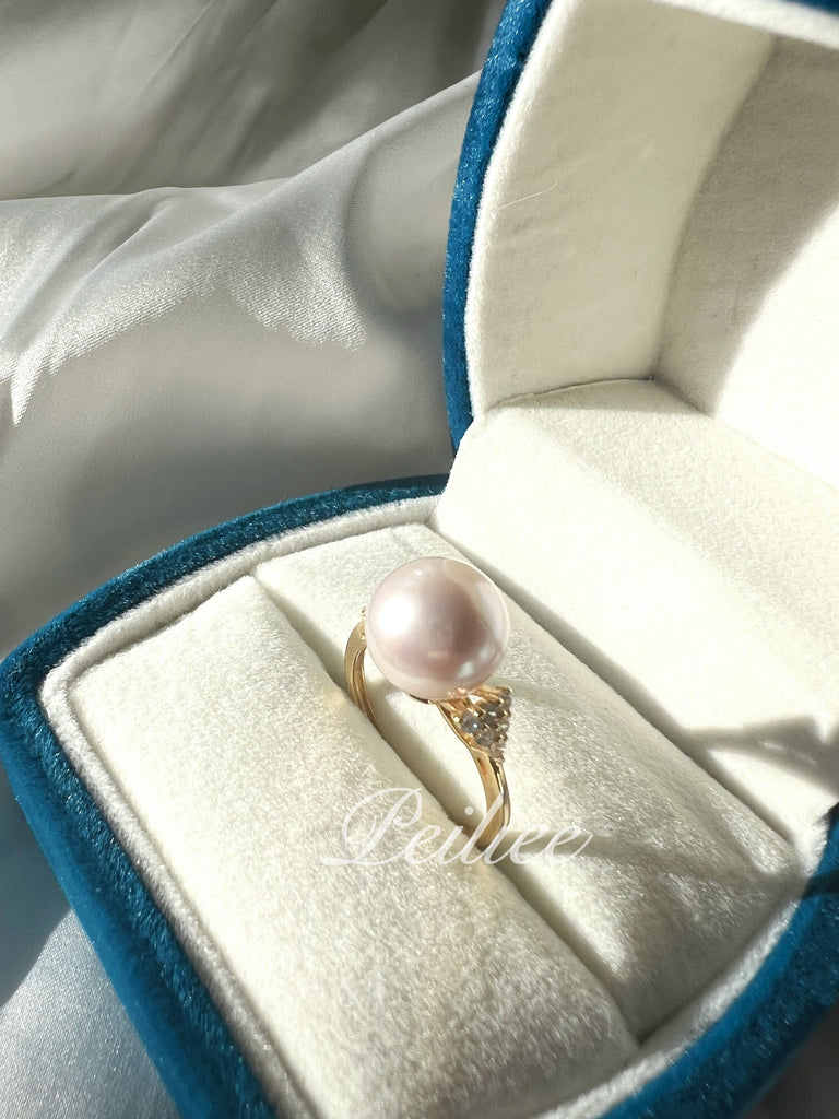 Get trendy with 10-11mm Rose Freshwater Pearl Ring With Gold Plated -  available at Peiliee Shop. Grab yours for $99 today!