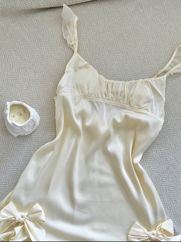 Get trendy with Dreamy Cream Soft  Lingerie Dress -  available at Peiliee Shop. Grab yours for $23 today!