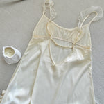 Get trendy with Dreamy Cream Soft  Lingerie Dress -  available at Peiliee Shop. Grab yours for $23 today!