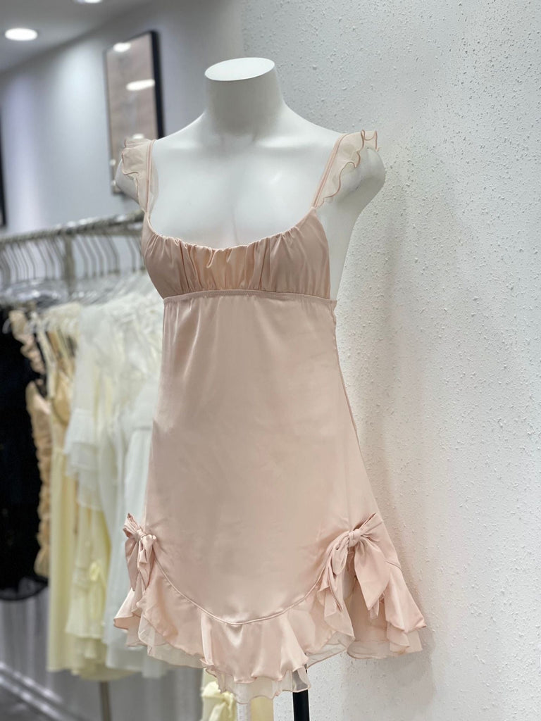Get trendy with Dreamy Cream Soft  Lingerie Dress -  available at Peiliee Shop. Grab yours for $23 today!