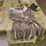 Get trendy with Cocoa Charm Sweet Babydoll Velvet Mini Dress - Dresses available at Peiliee Shop. Grab yours for $36.80 today!